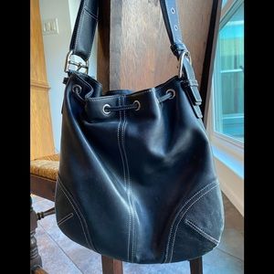Coach black leather purse